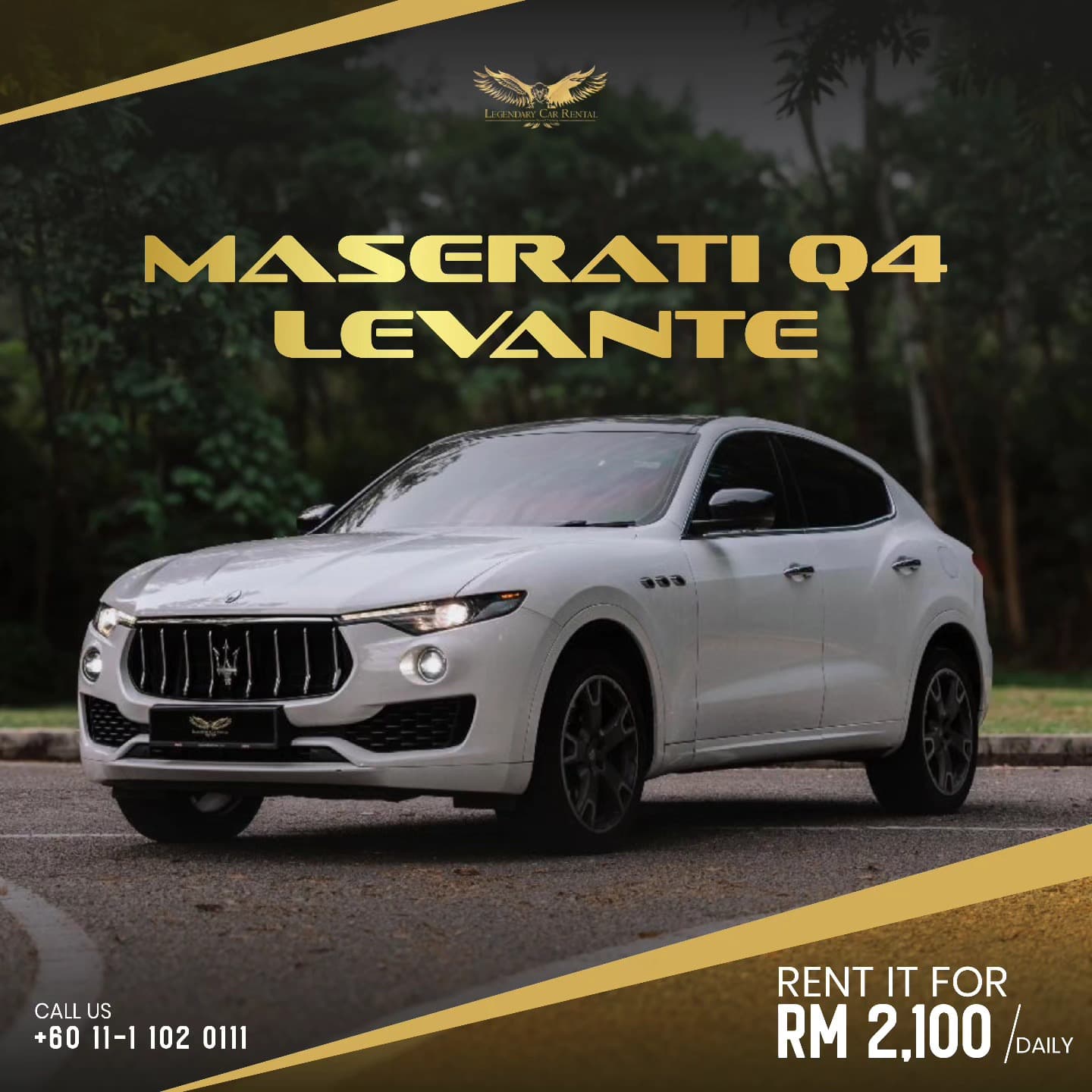 2022 Maserati Levante available for door-to-door car rental delivery in Kuala Lumpur